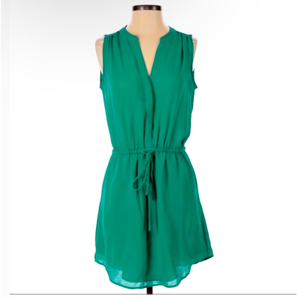 Gap Green Dress with Drawstring - Size Large